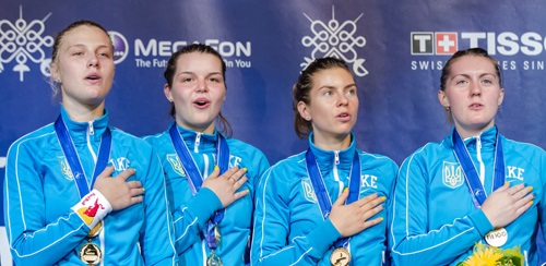 Женская сборная Украины по фехтованию одержала победу на командном первенстве в Афинах